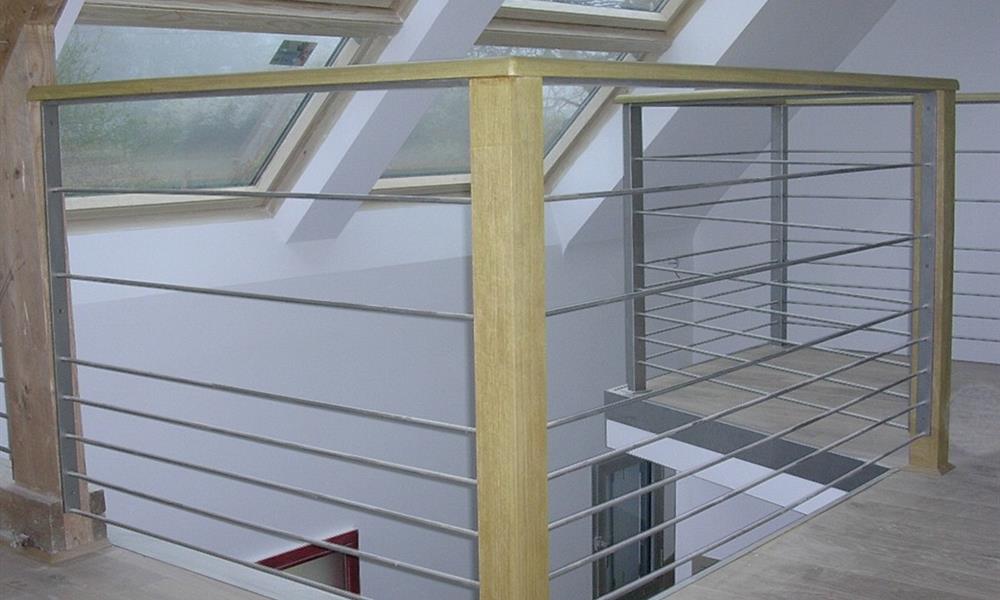 Garde corps intérieur sur mesure métal/bois - 