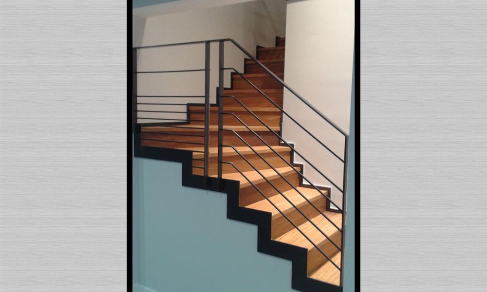 Escalier bois acier quart tournant - 