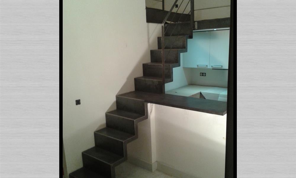 EScalier étroit avec prolongement plan de travail -loft- ARINOX - 