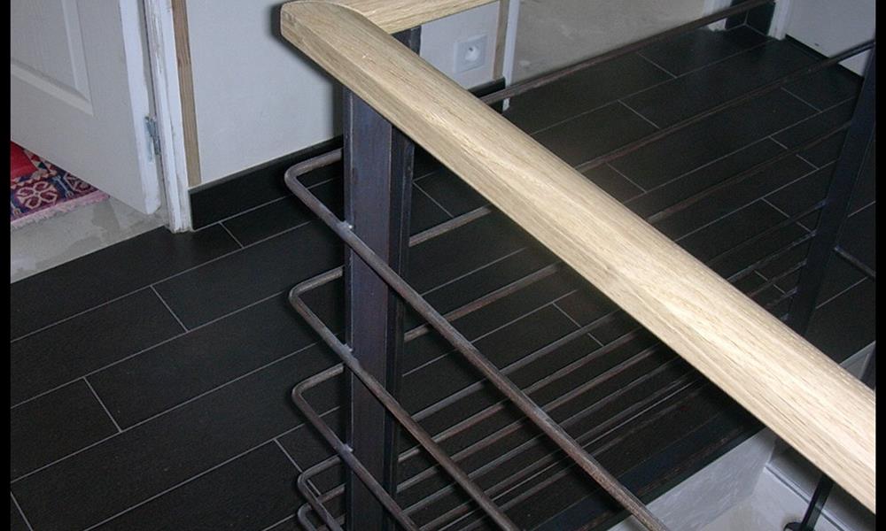 garde-corps acier avec rampe en bois - ARINOX - 
