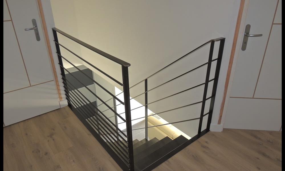 Escalier acier double crémaillère - 