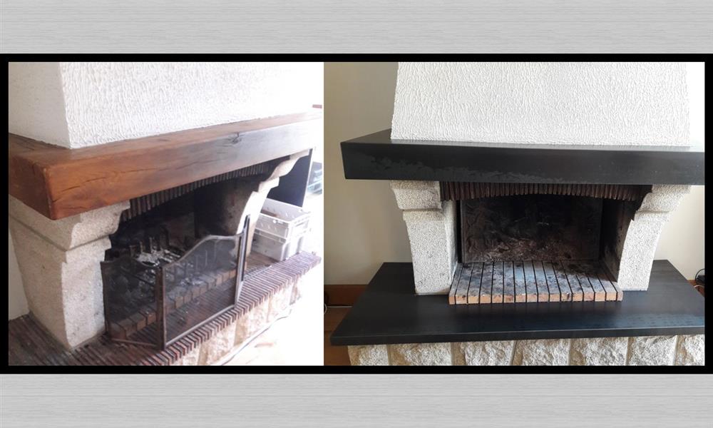Relooking cheminée par habillage acier ARINOX - 