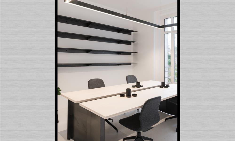 bureau piétement acier et luminaire  ARINOX - 