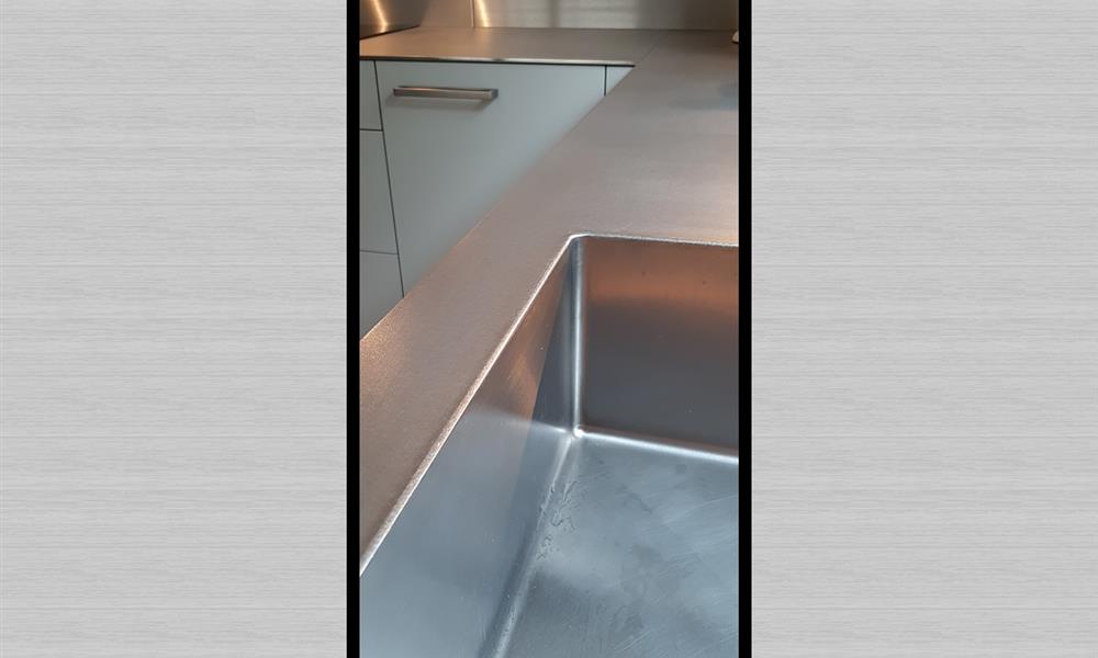Evier soudé plan INOX massif 6mm ARINOX  - 
