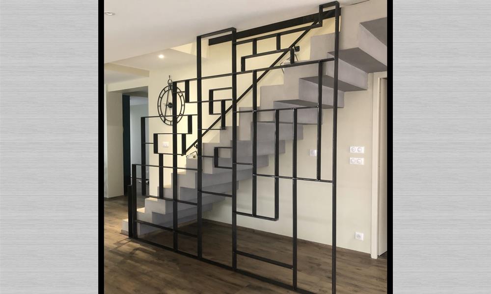 Garde corps design sur escalier béton ARINOX - 