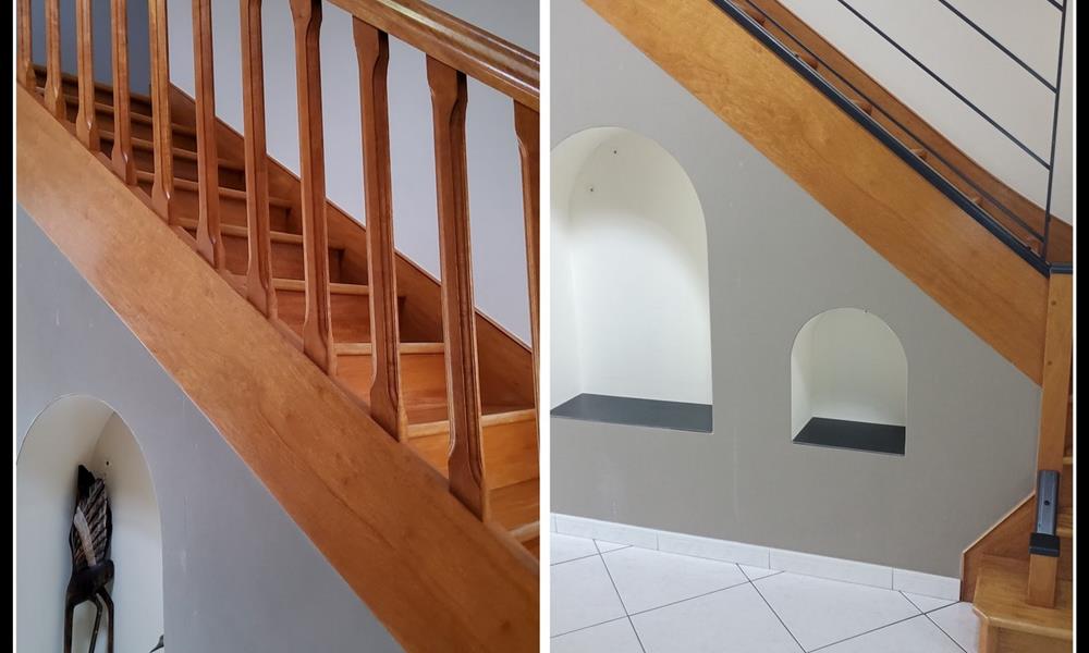 Rénovation garde-corps en bois par un modèle en acier ARINOX - 