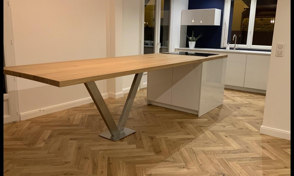 Oied INOX pour plateau chêne massif 8 personnes. ARINOX - 