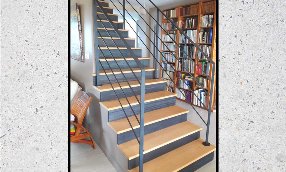 Rénovation escalier contre marche acier ARINOX - 