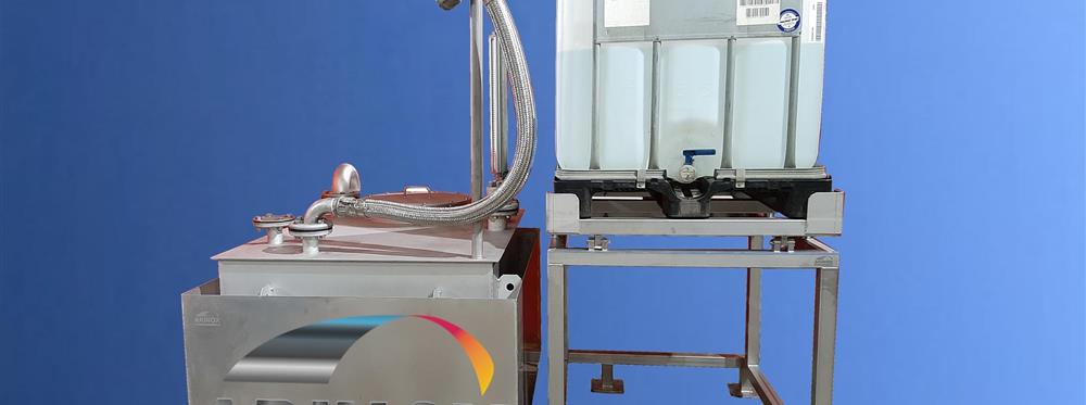 Vidangeur conteneur bascueleur IBC pesage - ARINOX - 