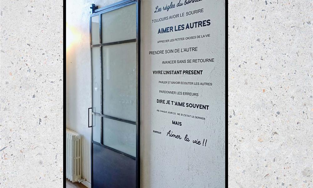 Porte coulissante style atelier ARINOX - 