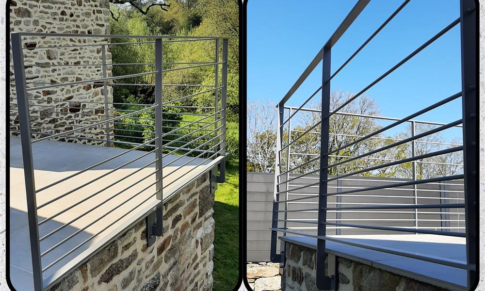 Garde-corps acier thermolaqué en plateau  ARINOX - 