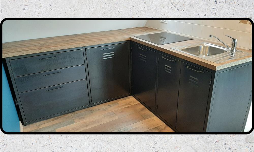 Meubles de cuisine en acier huilé - ARINOX - 