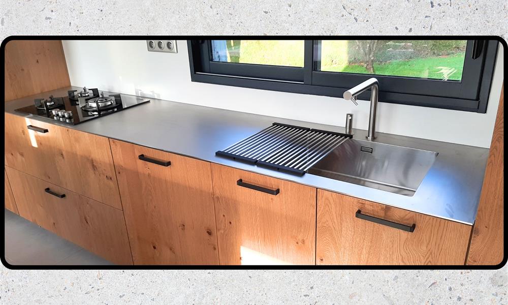 Plan INOX massif  sur mesure  pour un design élégant ARINOX - 