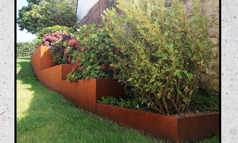 Réalisation de bacs en acier Corten sur mesure ARINOX - 